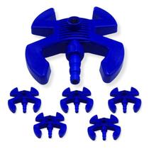 Kit 6 Base Esqui Azul c/ Adaptador Rosca 1/2" p/ Mangueiras