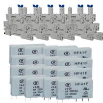 Kit 6 base rele acop fino 38.51-24v+16 rele acop fino hf41f Kit 6 base rele acop fino 38.51-24v+16 rele acop fino hf41f