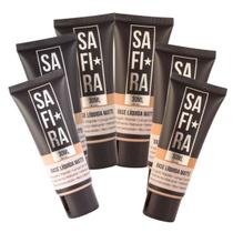 Kit 6 Bases Faciais Alta Cobertura Matte 1 ao 6 Safira Basic