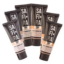 Kit 6 Bases Faciais Alta Cobertura Matte 1 Ao 6 Safira Basic - Safira Cosméticos