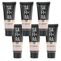 Kit 6 Bases Líquida Matte Nº 05 Alta Cobertura 30ml Safira