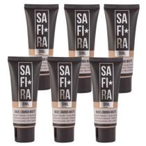Kit 6 Bases Líquida Matte Nº 06 Alta Cobertura 30ml Safira