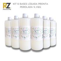 Kit 6 Bases Sabonete Líquido Pronta Hipoalergênica Perolada p/ Sabonete e Shampoo - Quimiz V&G - 1Litro Kit 6 Bases Sabonete Líquido Pronta Hipoalergênica Perolada p/ Sabonete e Shampoo - Quimiz V&G - 1Litro