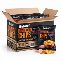 Kit 6 Batata Doce Chips c/ Sal Rosa do Himalaia BeLive 50g