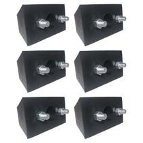 Kit 6 Batentes Maciços Calço de Borracha Para Caminhões Docas 145x60x80mm Borrachas Londrina Kit 6 Batentes Maciços Calço de Borracha Para Caminhões Docas 145x60x80mm Borrachas Londrina