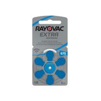 Kit 6 bateria aparelho auditivo tamanho 675 rayovac