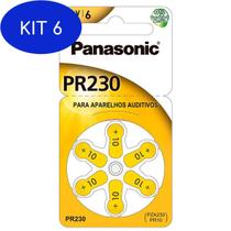 Kit 6 Bateria Para Aparelho Para Audição Pr230Br Com 06 Panasonic