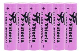 Kit 6 Bateria18650 Li-Ion 8800Mh 3.7V Lanterna Tática Led Kit 6 Bateria18650 Li-Ion 8800Mh 3.7V Lanterna Tática Led