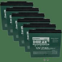 Kit 6 Baterias Selada Gel Ciclo Profundo Duran 27ah 12v 6-dzm-20