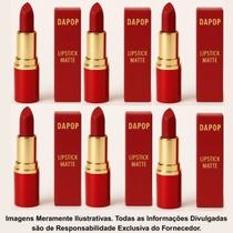 Kit 6 Batom Em Bala Lipstick Matte Cor 3 - Dapop