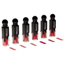 Kit 6 Batom Líquido Matte Sarah's Beauty 8ml 6 Cores Kit 6 Batom Líquido Matte Sarah's Beauty 8ml 6 Cores