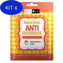 Kit 6 Beauty 4 Fun Máscara Secativa De Argila Antioleosidade