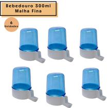 Kit 6 Bebedouros Plastico Italiano 300ml Malha Fina - Pasaros em Geral