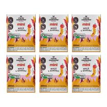 Kit 6 bebida veg mini maça e banana 200ml a tal da castanha