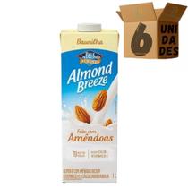 Kit 6 Bebida Vegetal De Amêndoas Sabor Baunilha Almond Breeze 1l