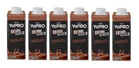 Kit 6 Bebidas Yo Pro Whey 15 Gramas Protein Chocolate 250ml - DANONE