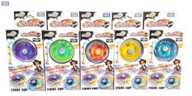 Kit 6 Beyblade Metal C/Luz Led Speed Light + 6 Lançadores