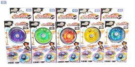 Kit 6 Beyblade Metal com Luz Led 6 Lançador Bey blad Beyblad Pião