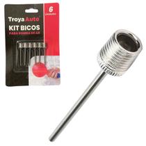 Kit 6 Bico Bomba De Ar Bola Futebol Basquete Volei Universal