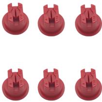 Kit 6 Bicos Leque Pulverizadores Agrícola Vermelho Guarany