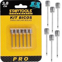 Kit 6 Bicos para Bomba de Ar Inflar Bolas Futebol Volei Basquete Agulha Encher Boia Piscina Startools