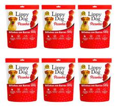 Kit 6 Bifinhos Carne Picanha 500g Petisco Snack Cães Pet Dog