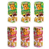 Kit 6 Biscoito Koala Morango E Chocolate 37gr Importado