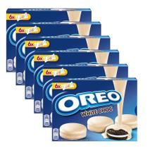kit 6 BISCOITO OREO COM COBERTURA DE CHOCOLATE BRANCO 246G