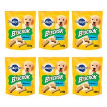 Kit 6 Biscoito Pet Pedigree Biscrok Filhotes 300g cada.