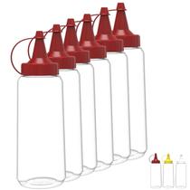 Kit 6 Bisnagas Flexível Transparente 250ML Molho Ketchup Maionese Mostarda Lanchonete Reutilizável Kit 6 Bisnagas Flexível Transparente 250ML Molho Ketchup Maionese Mostarda Lanchonete Reutilizável