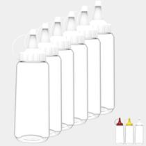 Kit 6 Bisnagas Flexível Transparente 250ML Molho Ketchup Maionese Mostarda Lanchonete Reutilizável Kit 6 Bisnagas Flexível Transparente 250ML Molho Ketchup Maionese Mostarda Lanchonete Reutilizável