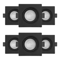 Kit 6 black & decker spot led quad. 5w 3000k 100-240v preto