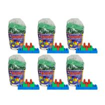Kit 6 Blocão De Montar 360 Peças Grandes Criativo Didático Kit 6 Blocão De Montar 360 Peças Grandes Criativo Didático