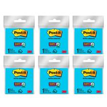 Kit 6 Blocos Adesivo Post-It 3M 76x76 mm - Escolha a Cor