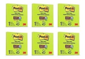 Kit 6 Blocos Adesivos 76x76 90 Fls Verde Post-it 3m