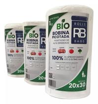 Kit 6 Bobina Picotada Fundo Reto 20x30 1kg