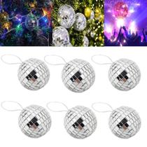 Kit 6 Bola Espelho Vidro Rotativo 5cm Para Festa Discoteca Natal baladas REF5CM Kit 6 Bola Espelho Vidro Rotativo 5cm Para Festa Discoteca Natal baladas REF5CM