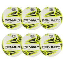 Kit 6 Bola Futsal Penalty Rx 500 XXII Oficial Futebol Salão