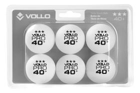 Kit 6 Bola Ping Pong 3 Estrelas Branca Tênis De Mesa Vollo