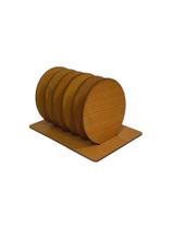 Kit 6 Bolachas Porta Copos Com Suporte Para Taças Copos e Canecas