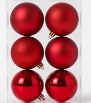 Kit 6 Bolas 8cm Natal Arvore Mix Decoração Fosca Metalizada Glitter Plástico Resistente Diversas Kit 6 Bolas 8cm Natal Arvore Mix Decoração Fosca Metalizada Glitter Plástico Resistente Diversas