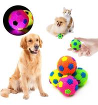 Kit 6 Bolas Bolinhas Para Cães Gatos Com Led E Apito Pisca