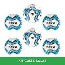 Kit 6 Bolas De Futebol De Campo Slick 2020 Topper