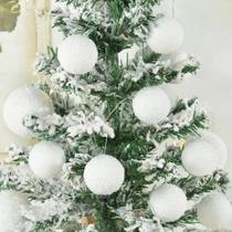 KIT 6 Bolas de Natal Decorativa Enfeite para Arvore Natal Bolinha Decoração Natal Branco 5/6/7/8cm KIT 6 Bolas de Natal Decorativa Enfeite para Arvore Natal Bolinha Decoração Natal Branco 5/6/7/8cm