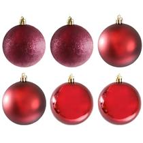 Kit 6 Bolas de Natal Fosca Lisa Glitter Vermelha 8cm TD101-1VM - Rio Master Kit 6 Bolas de Natal Fosca Lisa Glitter Vermelha 8cm TD101-1VM - Rio Master