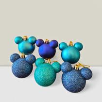Kit 6 Bolas Natal Mickey Enfeite Decoração 6cm Colorida