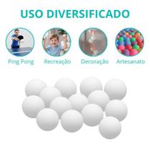 Kit 6 Bolinha De Ping Pong Tênis De Mesa Branca Profissional