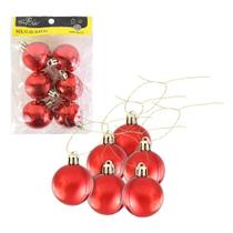 Kit 6 Bolinhas 4cm Enfeitar Decorar Pendurar Árvore Natal - Bering