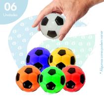 Kit 6 Bolinhas Anti Stress Futebol Mordedor Pet Cachorro