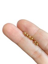 Kit 6 Bolinhas Dourada Aço Cirúrgico Para Piercing 3mm
